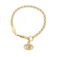 【二手】薇薇安·Vivienne Westwood ) 新款迷你 Orb 手鍊 61020057/02R001 鍍金 (GP) 女士手鍊，全新