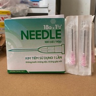 [Combo of 100] Disposable Veterinary Needles 18G, Used in Raising Pigs and Pigs