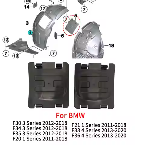 Car Front Wheel Arch Fender Liner Access Panel Lid Cover Headlight Bulb Replacement For BMW F20 F30 