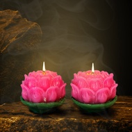 Nến Đôi Hoa Sen 5 Có Đế VIVIAN Vivian Vus Size 5cm - Nến Nghệ Thuật - Nến Đi Lễ - Nến Trang Trí Deco