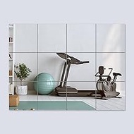 PopularLdo Full Length Wall Mirror, 16 Pcs 10 x 10 Inch Full Body Mirror Tiles for Bedroom Home Gym 
