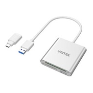 Unitek USB USB UNITEK Type-A、C 三合一USB3.0外接讀卡機/CF/SD/Micro SD3.0 3-Port Memory Card Reader