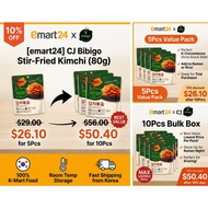 [emart24] CJ Bibigo Stir-Fried Kimchi Pack (80g) / Authentic Korean Fried Kimchi Value Bulk Deal (5P
