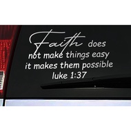 Sticker Decal cut out Bible Verse LUKE 1:37