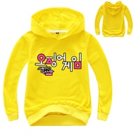 Squid Game Girls Hoodie Boys Hooded Sweater Cartoon Print Sweatshirt Long Sleeve Comfortable Soft 5458 Spring Kids Clothing