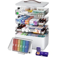 CTIME 3-Tier Medicine Organizer - Portable Medicine Cabinet With Handle