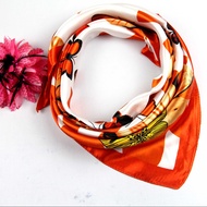 2020 Square Scarf Rambut Tie Band Wanita Elegant Kecil Vintage Kurus Scarf R Kepala Leher Sutera Scarf Cetak Tudung
