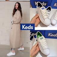 Keds Spring Summer New Style Leather White Shoes Women's Shoes Korean Version Zheng Xiujing Same Style Casual Shoes All-Match Flat Shoes well
