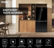 Haier HRF-IG585EM (GB) Glass/Piano Black 529L Fridge Multi Door Twin inverter Refrigerator