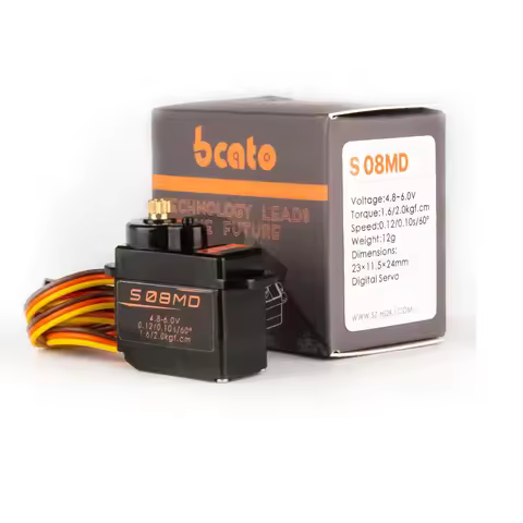 Bcato S08MD 2.4kg Digital Servo 12g/ High-Speed Mini Metal Gear for Rc FPV Helicopter Airplane Tail 