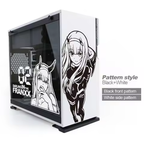 Darling in The Franxx 02 Anime Stickers for ATX Mid PC Case Cartoon Computer Decorative Decal Waterp
