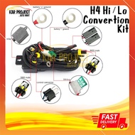H4 Hi/Lo HID Conversion Kit Relay Wiring Harness Controller H4 High Low Conversion Kit - 1 Set
