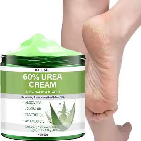 60% Urea + 2% Salicylic Acid Foot Cream with Aloe Vera, Jojoba, Tea Tree & Avocado Oil, Moisturizes,