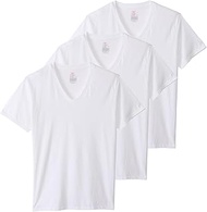 Men's Short Sleeve V-Neck Undershirts, 3-Piece Set, Antibacterial and Deodorant (Fresh IQ) 3P RS V-N