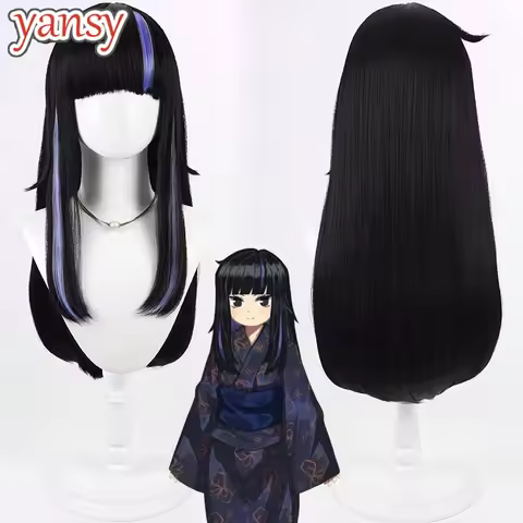 Yansywig Synthetic Hair Araya Cosplay Wigs Game Limbus Company Araya Halloween 70cm Long Straight Bl