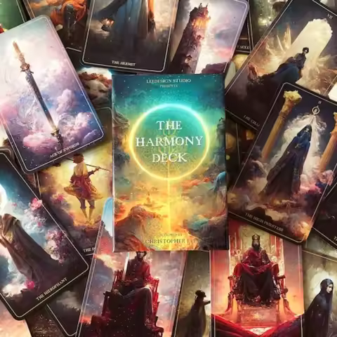 10.3*6cm The Harmony Tarot Deck 78 Uniquely Design Tarot Cards Created By Harmonizing The Two Worlds