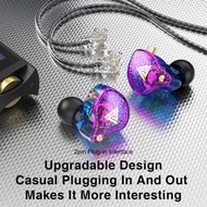 QKZ AK6 PRO霆聲新款HIFI可換線耳機 帶咪 炫彩色