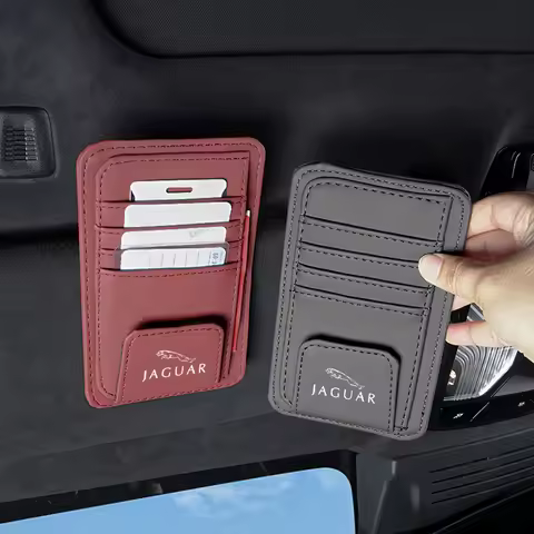 Car Sun Visor Card Bag Storage Clip Glasses Storage Accessories For Jaguar X S F XF XE XJ XK XEL XFL