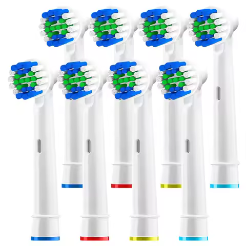 8x Rotation Replacement Brush Heads Compatible with Oral B Electric Toothbrush, Medium Bristles Toot