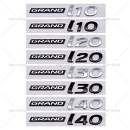 3D ABS GRAND i10 i20 i30 i40 Letter Labels Emblem Car Rear Boot Refit Trunk Sticker Auto Fender Side