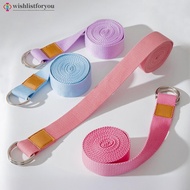 Wishlistforyou 1PC 1.8M*3.8CM Non-Elastic Yoga Resistance Band Yoga Auxiliary Stretching Rope With L