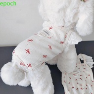 EPOCH Dog Pajamas, Comfortable Flying Sleeve Dog T-Shirt, Fashion Bow Print Breathable Full Belly Pr