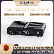 Eglobal Mini PC Intel Core i5-1035G4 i7-1065G7 Max 2TB NVME SSD 64G DDR4 With Cooling Fan Gaming Desktop Computer Laptop for design office home school