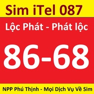 Sim iTel số đẹp tự chọn Ưa đãi 90Gb/tháng Miễn phí cuộc gọi Sim chưa kích hoạt (B127A.1)