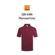 SUNBEAR.com.my Oren Sport QD6406 Maroon/Grey Q-Dry Polo Cotton Cool Fit Microfiber Collared Tee