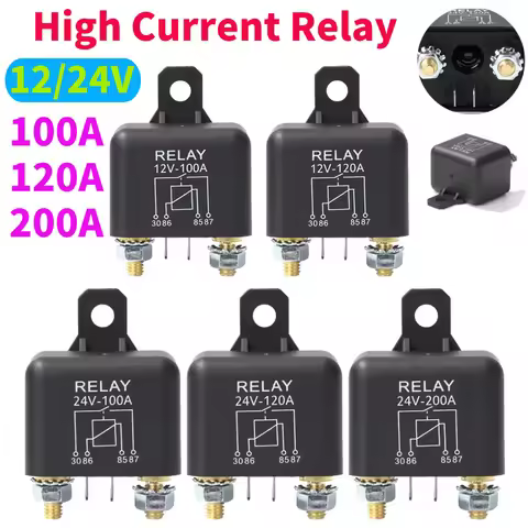 High Current Relay Starting Relay 200A 120A 100A 12V 24V Power Automotive Modular Heavy Current Star