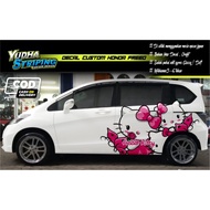 HONDA HELLO KITTY STICKERS FREED, JAZZ, BRIO, MOBILIO, ETC.HONDAS