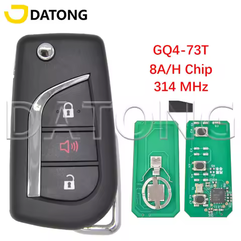 Datong World 8A H Chip 312/314MHz Car Remote Key GQ4-73T HYQ12BFA For Toyota RAV4 Vios Hilux Yaris