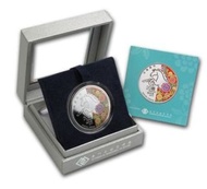 澳門2014年馬年精鑄紀念銀彩幣 1 盎司/連原裝盒/證書/限量發行8000粒