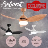 BELIVEST EXCLUSIVE (BUNDLE OF 2pcs)  DC Ceiling Fan / with 24W LED Light / High Efficiency / Best Value