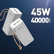Yoobao H40 40000mAh Ultra-High Capacity PD45W Quick Charge PowerBank 3 Output Fast Charging SCP 22.5