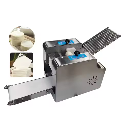 Commercial Automatic Dumpling Gyoza Wonton Dough Skin Wrapper Making Machine