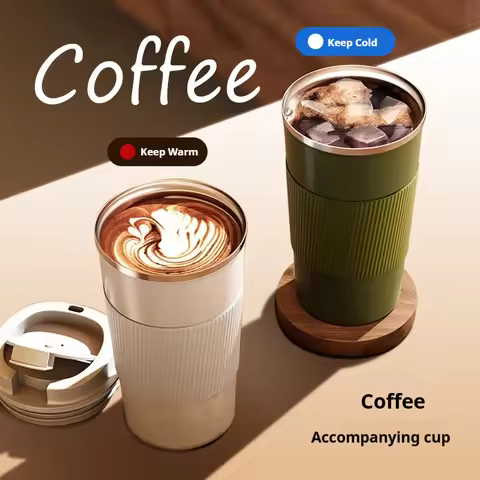 380ml/510ml Stainless Steel Coffee Cup Car Vacuum Flask Thermal Mug Reusable Coffee Cup for Hot/Cold