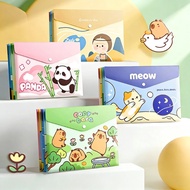 Kapiba A4 Document Bag Waterproof Business Document Storage Bag Cartoon Snap-on Document Storage Bag