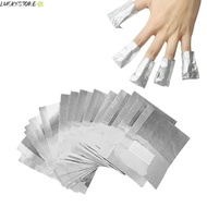 LUCKYSTORE 50/100pcs Nail Polish Remover Wrap, DIY Nail Care Cleaning Nail Polish Wrap,  Aluminum Po