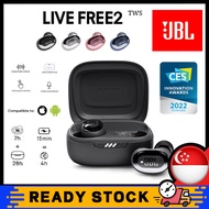 SG[READY STOCK]JBL Live FREE 2 TWS Waterproof Headsets Reduce Noise Bluetooth Earphones Wireless Headphones Charging Box
