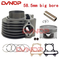 58.5mm  big bore Cylinder Piston Ring Set for Scooter ATV QUAD 152QMI 157QMJ 1P57QMJ GY6 125 GY6 15