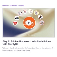 Etsy Video Course-Etsy AI Sticker Business: Unlimited stickers with ComfyUI