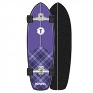 TOMBUG SurfSkate 陸地衝浪板滑板 | 四輪滑板模擬衝浪滑雪訓練魚板 - 紫色