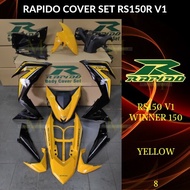 RAPIDO COVER SET RS150R/RS150 V1 WINNER 150 (8) YELLOW (STICKER TANAM/AIRBRUSH) COVERSET