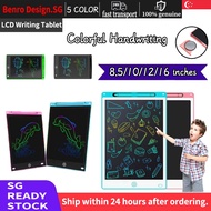 🇸🇬【Ready stock】8.5/10/12 inch LCD Pad Writing Tablet Colorful Handwriting For Kids Drawing Pad Electronic Tablet Board