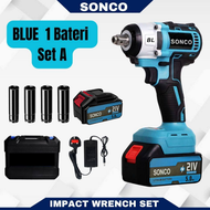 SONCO 580Nm Heavy Duty 688VF Cordless Impact Wrench Electric Impact Wrench 1/2 Inch Socket Drill Scr