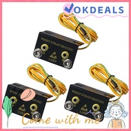 OKDEALS ESD Wrist Strap, L Shaped 1.8M Length Cord Ground Cord Bench Mounted, Premium Dual Bench Gro