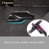 C5GOON 2Pcs Car Air Vent Covers Grille Rear Seat Bottom Anit-Blocking Outlet Under Seat Dust Cover F