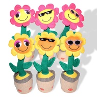 Dancing Cactus Toy Recording Talking Rechargable Plush Toys With Lights