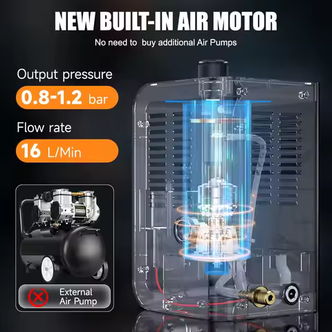 Smoke Leak Detector EVAP Automotive Smoke Machine Built-in Air Compressor Vacuum Exhaust Pipe Diagno